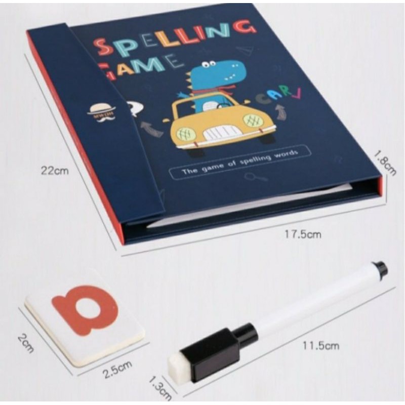 Buku Belajar Anak Membaca Spelling Book Magnet Pen Kado Ultah Balita Baby Kids Book