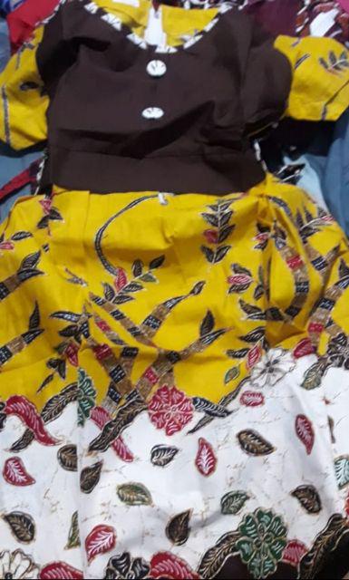 Dress Terusan 210 222 261 Batik Gaun Anak Amelia Seragam Keluarga Katun