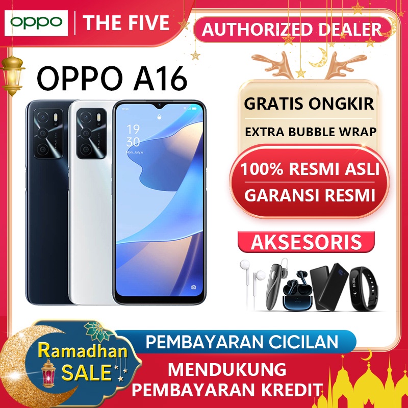 HP OPPO A16 A55 RAM 3GB/4GB ROM 32GB/64GB 6.52inc,13MP Camera, HD+ Eye-care Display, 5000mAh,Garansi resmi,COD-1