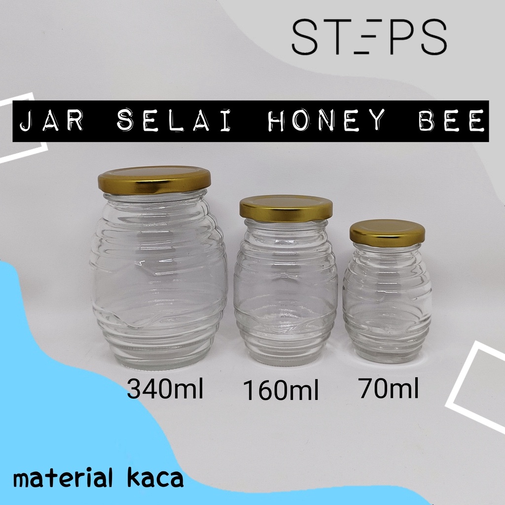 Jual Botol Kaca Bening Glass Jar Botol Toples Kacatoples Selai Jam Sambal Jar Madu Bulat 7113