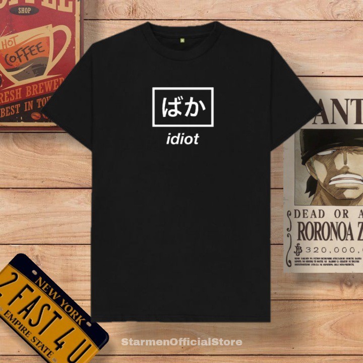 Kaos Distro Unisex IDIOT Katun Combed 30s / sablon polyflex /polyflex premium / Pakaian Pria Wanita Atasan Cowok Cewek /kaos kekinian / kaos viral / tshirt tumbrl tee basic /SIZE M , L , XL , XXL / kaus oblong oversize kaos murah best seller ready