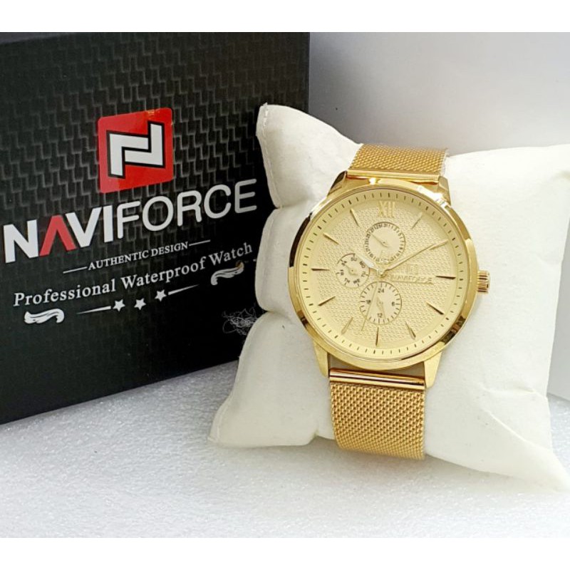 Jam Tangan Pria Naviforce Original Rantai Garansi 1 Tahun