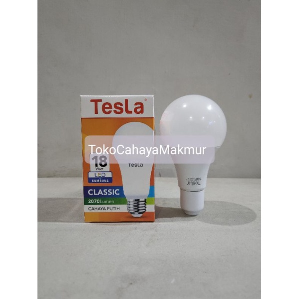 Lampu LED Bohlam Classic 18w 18watt Tesla Cahaya Putih Hemat Energy