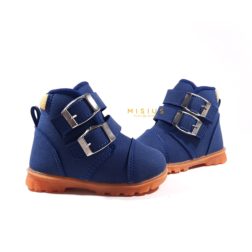 Misius - Rocky Sepatu Boots Anak Double Gesper