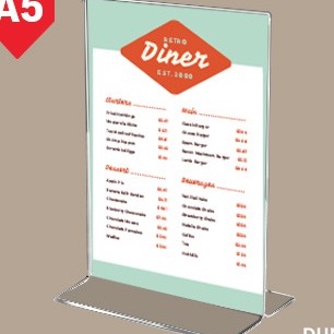 

Display Menu A5 / Tentcard / Nomor Meja Acrylic