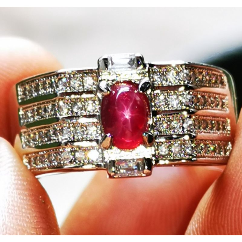 Batu permata natural ruby star burma