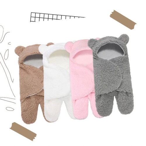 Selimut Bayi Karakter Slimut Bedong Bayi Instan Baby Blanket Bulu Halus