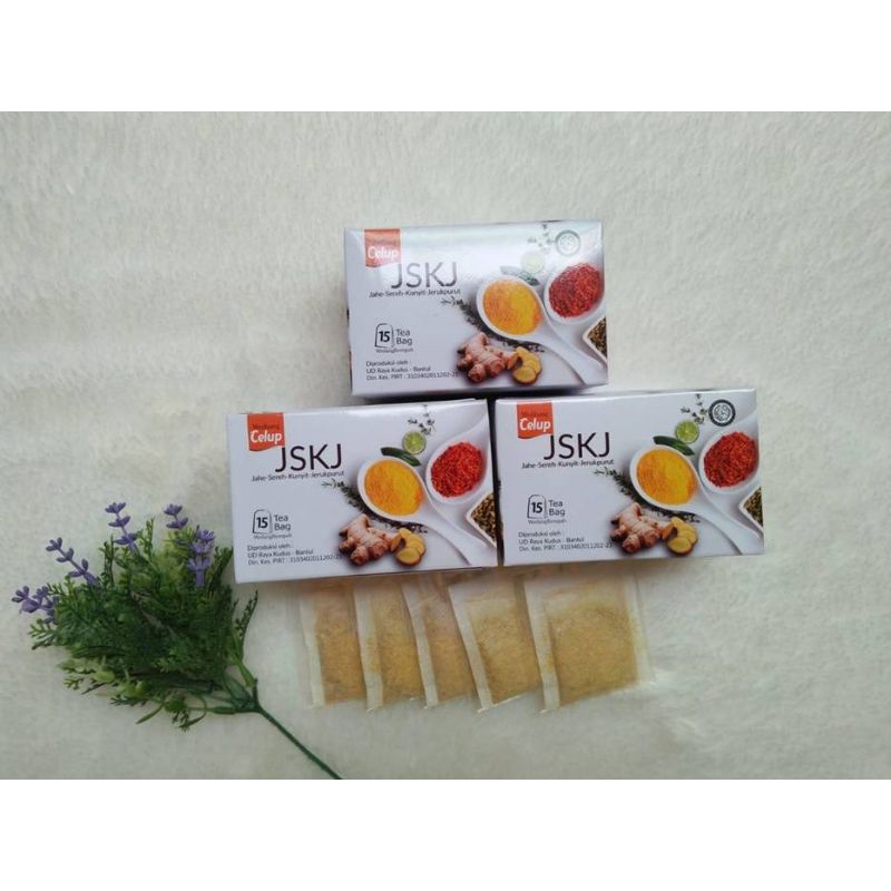 

Teh Herbal/Minuman Herbal JSKJ(JAHE, Sereh, Kunyit, Jeruk) 15Sachet