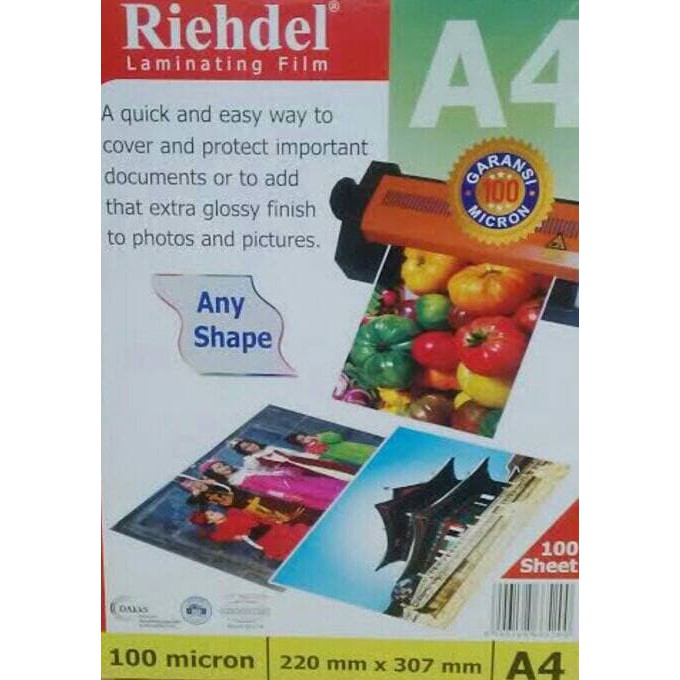 

Plastik Wraping - Baterai Alkaline - Tinta Stempel Plastik Laminating Film A4 ( Isi 100