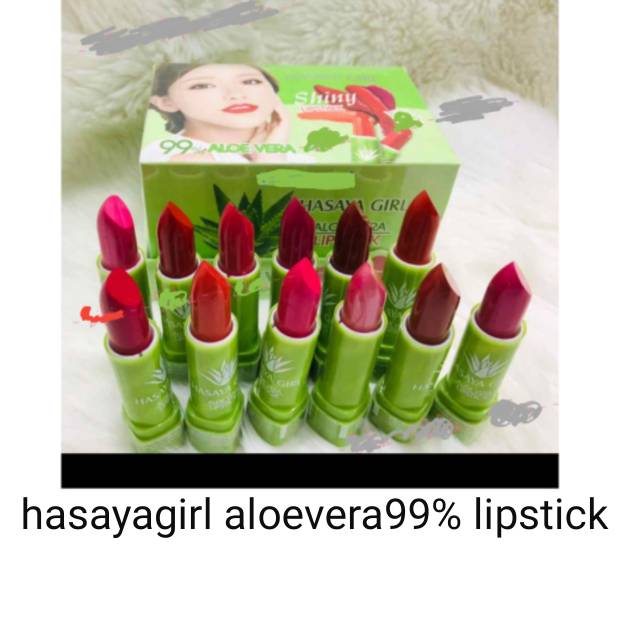 [ PERBOX 24PCS ] HASAYAGIRL ALOEVERA99 LIPSTICK