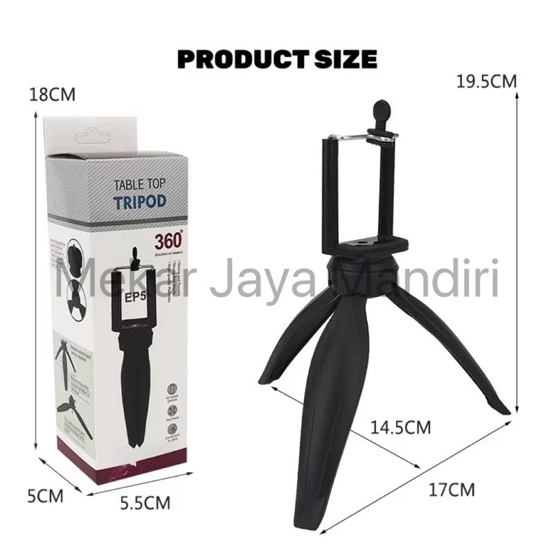 STAND HP PHONE HOLDER STABILITAS 360 DERAJAT UNIVERSAL TRIPOD HANPHONE ADJUSTABLE