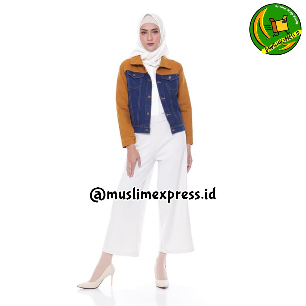 Outer Gamis Wanita Jeans Modern Syari Original