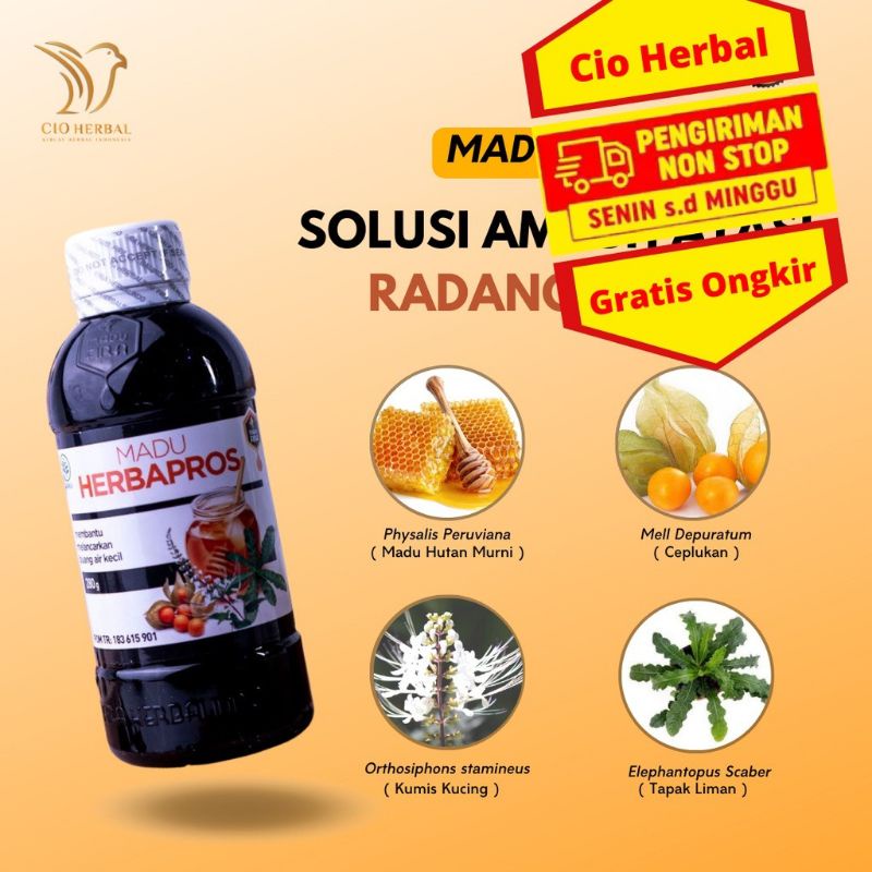 Madu Herbapros Atasi Masalah Prostat BAK Tidak Lancar 280 g