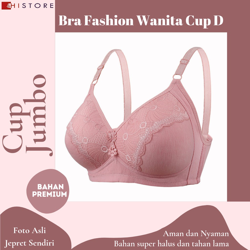 [HI] Bra BH JUMBO CUP D Fashion Wanita Bra wanita Premium Busa Tipis Tanpa Kawat Sangat Nyaman 8072