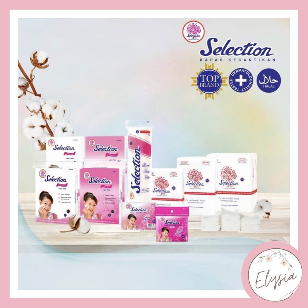 Kapas Selection Facial Cotton / Kapas Bulat Round/ Kapas Special Tipis Pembersih Wajah Bulat | Kotak | Cotton Bud