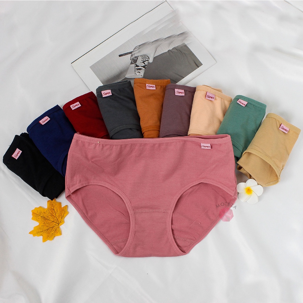 BISA PILIH WARNA Sorex Celana Dalam Wanita - CD 1228 - Midi Panty - Katun Soft &amp; Comfort - M - XXL (BISA PILIH WARNA)