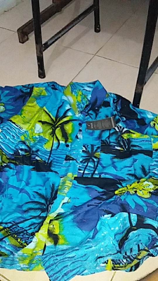 Baju Pantai Cowok Tribal Shirt Man / Baju Hawai Khas Bali (xl) / Baju Pantai Bali M L Xl Xxl