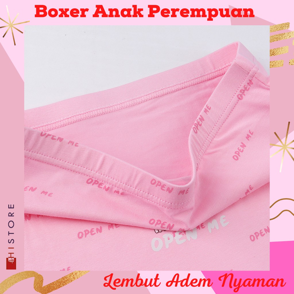 [HI] CD Boxer Anak Perempuan Murah / Celana Dalam Boxer Anak Cewek Katun 634