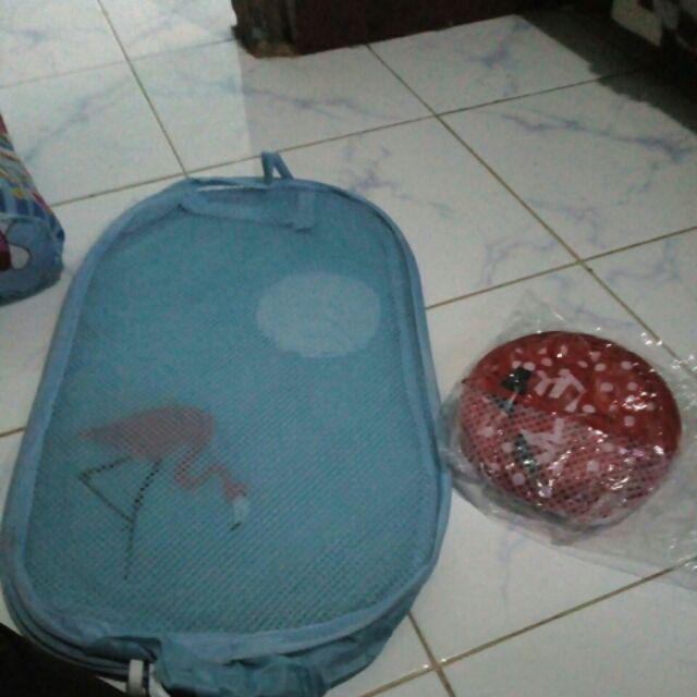 Keranjang Laundry Baju Kotor Jaring Lipat