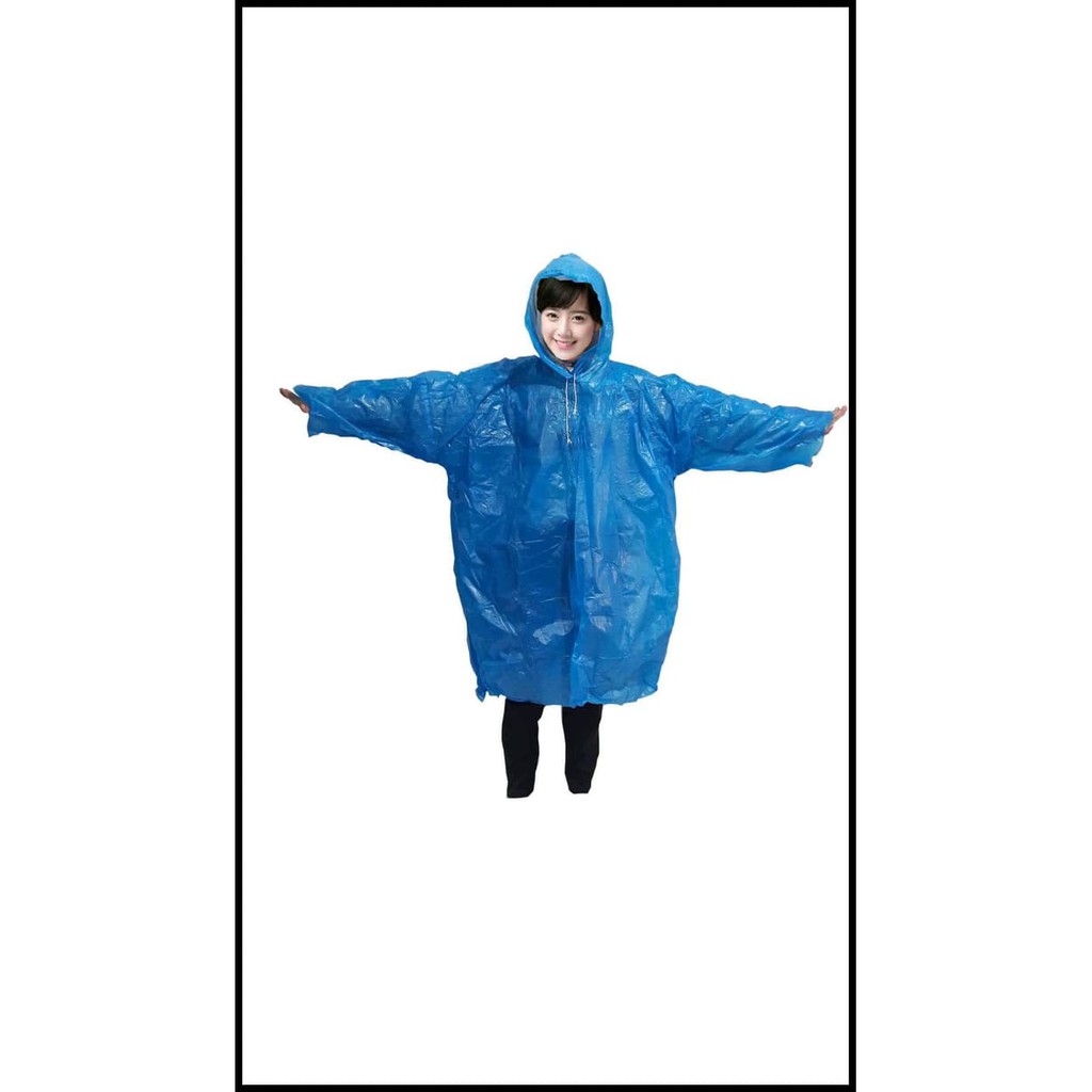 Jas Hujan Plastik JAMBU Plonco Ekonomis Simple Raincoat - Random Colour