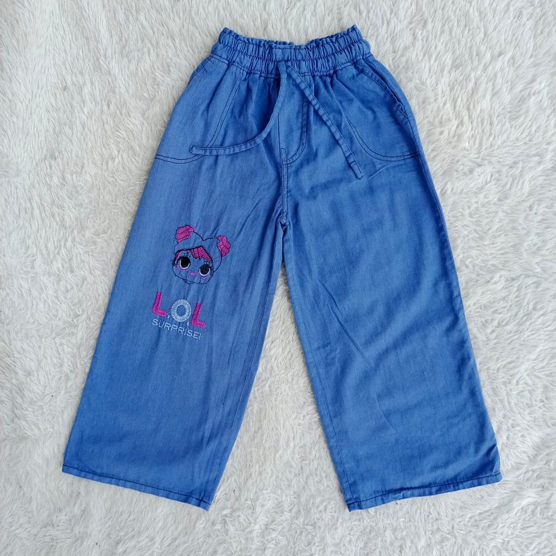 KULOT JEANS ANAK TANGGUNG 4-16 TAHUN / CELANA KULOT JEANS ANAK PEREMPUAN / CELANA PANJANG JEANS ANAK