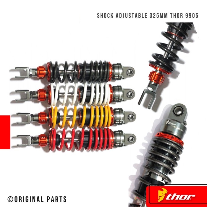 Shock matic mio vario 125 300 mm 325 mm 9905 Thor putih merah gray kuning