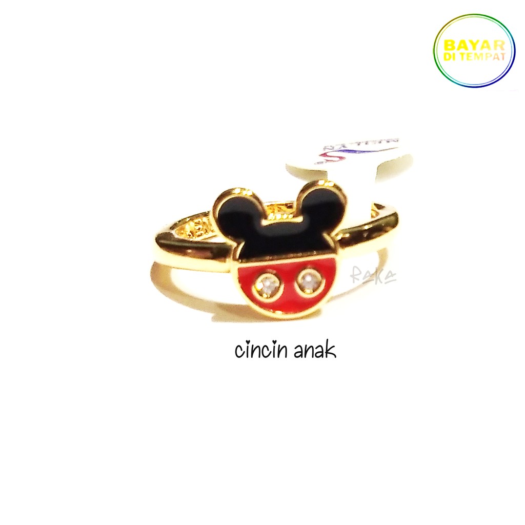 Raka Acc - Cincin Anak Xuping MICKEY MOUSE Perhiasan Lapis Emas 18k 118