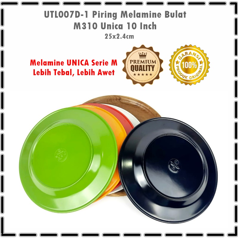 UTL007D-1 Piring Melamine Bulat M310 Unica 10 Inch