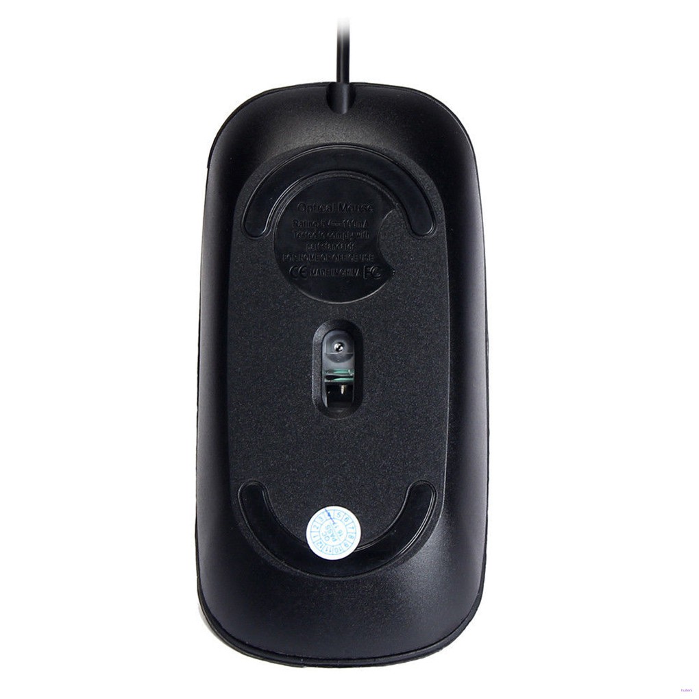 Mouse Gaming Mini Ultra Tipis Warna Hitam Putih Matte Dengan Kabel Usb Untuk Pc/Laptop