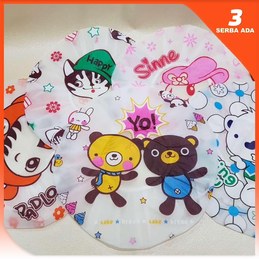 Shower Cap Rambut / Topi Mandi Anti Air / Shower Cap Karakter / Topi Keramas / Peralatan Mandi