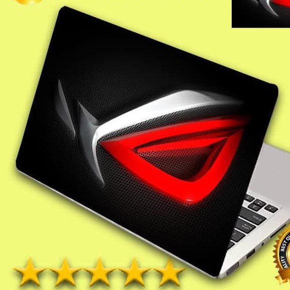 Garskin Laptop ASUS Hitam Putih Merah 2 Skin Laptop Stiker Laptop