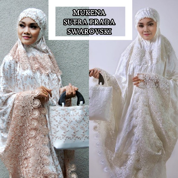 MUKENA MEWAH MUKENA DEWASA SUTRA PARIS MUKENA RENDA BORDIR ELEGAN FULL MUKENA MUKENA PRADA MILO DAN 