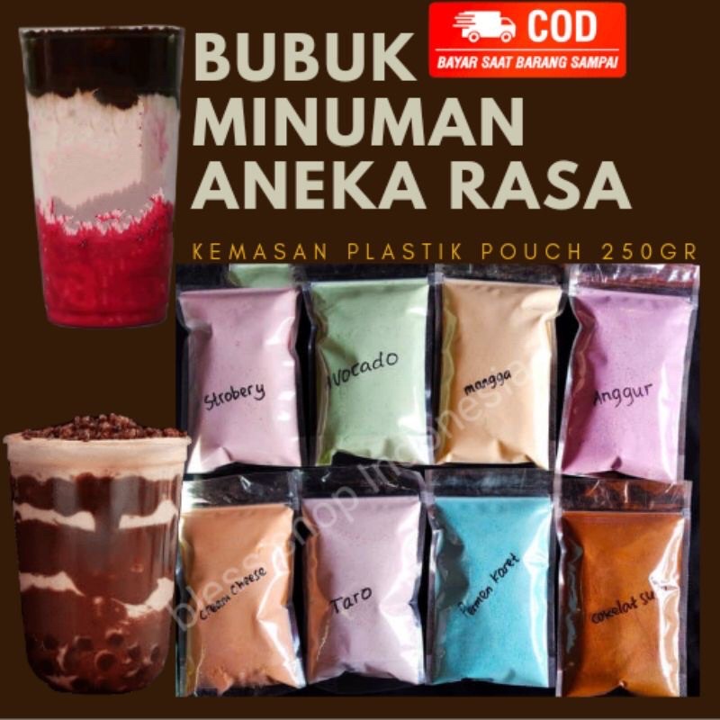 

Bubuk Minuman Rasa 25gr Minuman Kekinian banyak Rasa (Minimal 10 Pcs)