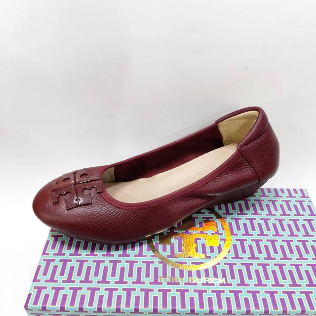 Tory burch wedges 4 cm + lengkap box