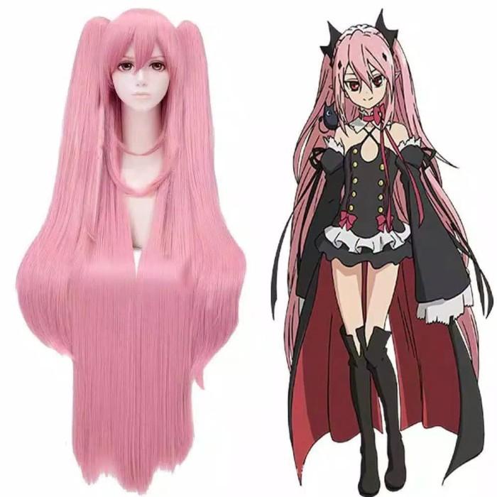 Wig Krull Krul Tepes Owari No Seraph / Wig Pink Panjang Cosplay