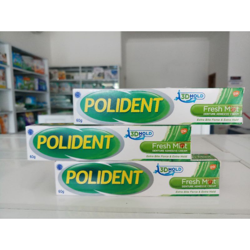 Polident 60GR (lem perekat gigi palsu)