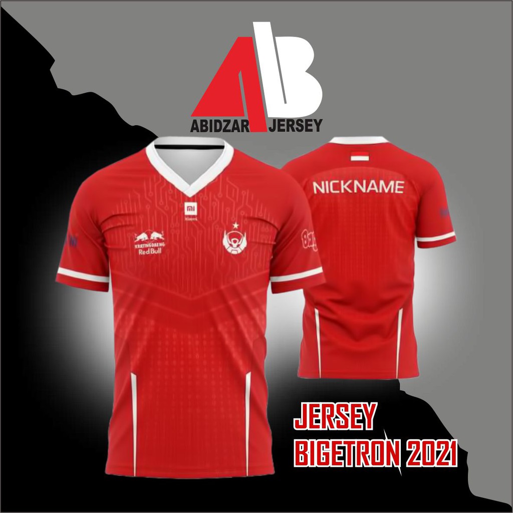 Jersey Bigetron BTR 2021 terbaru game free fire mobile legends pubg custom name bonus stiker