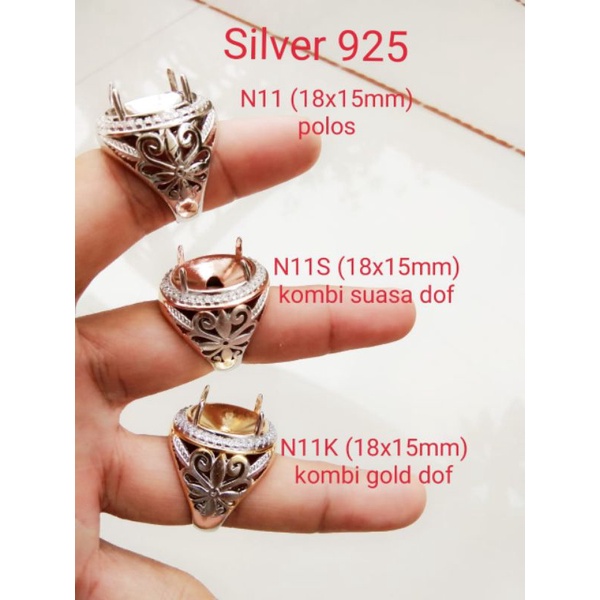 Ring Cincin Emban Perak Hongkong / Silver 925 / Model N11