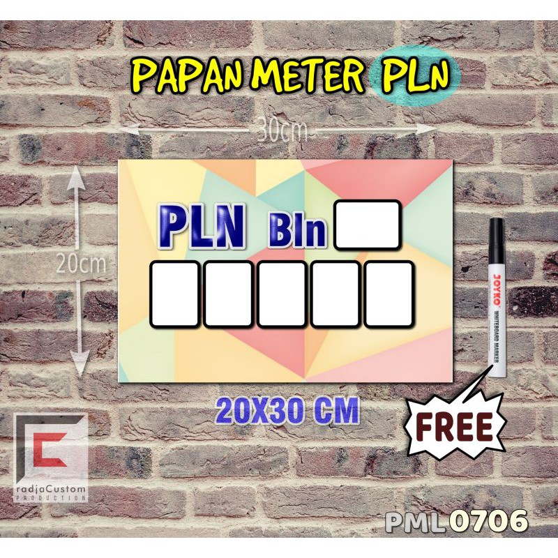 

RadjaCustom Papan Meter Listrik PLN PAM motif Unik - Pastel 06