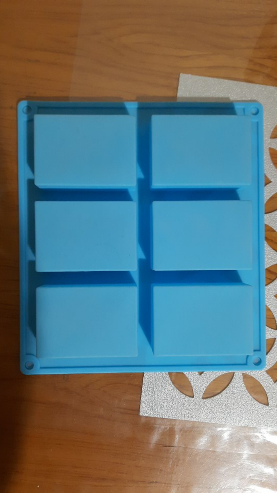 Max Cetakan Sabun Kue Handmade Diy Bentuk Persegi Panjang Bahan Silikon Dengan 6 Rongga