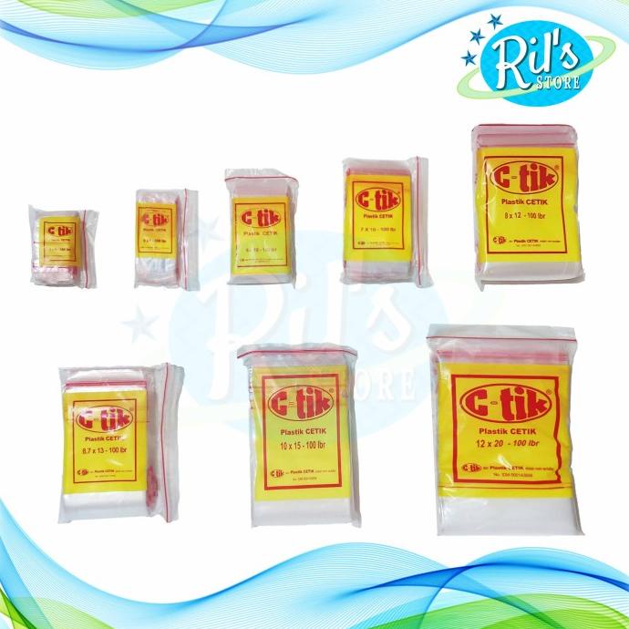 C-TIK 8,7x13cm isi 100 Lembar Plastik Klip/Ziplock Bening