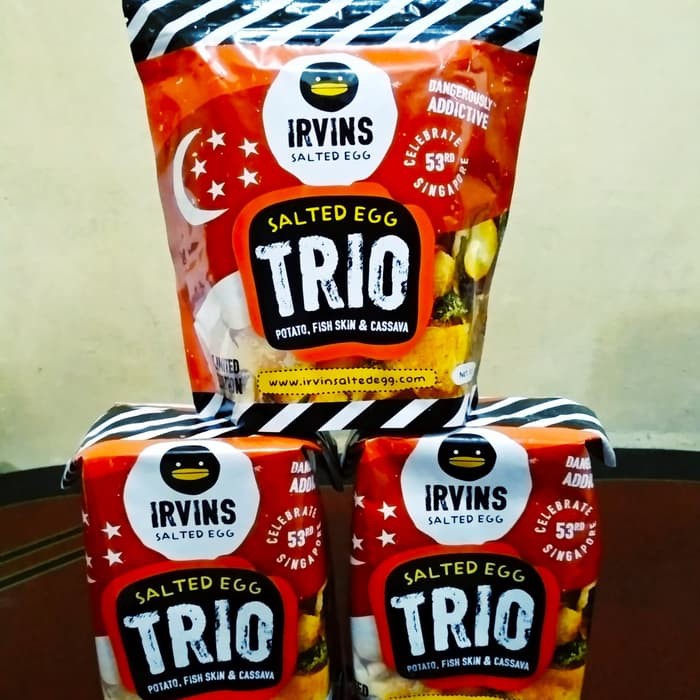 

IRVINS TRIO Salted Egg 105 Gram (Made in Singapore)