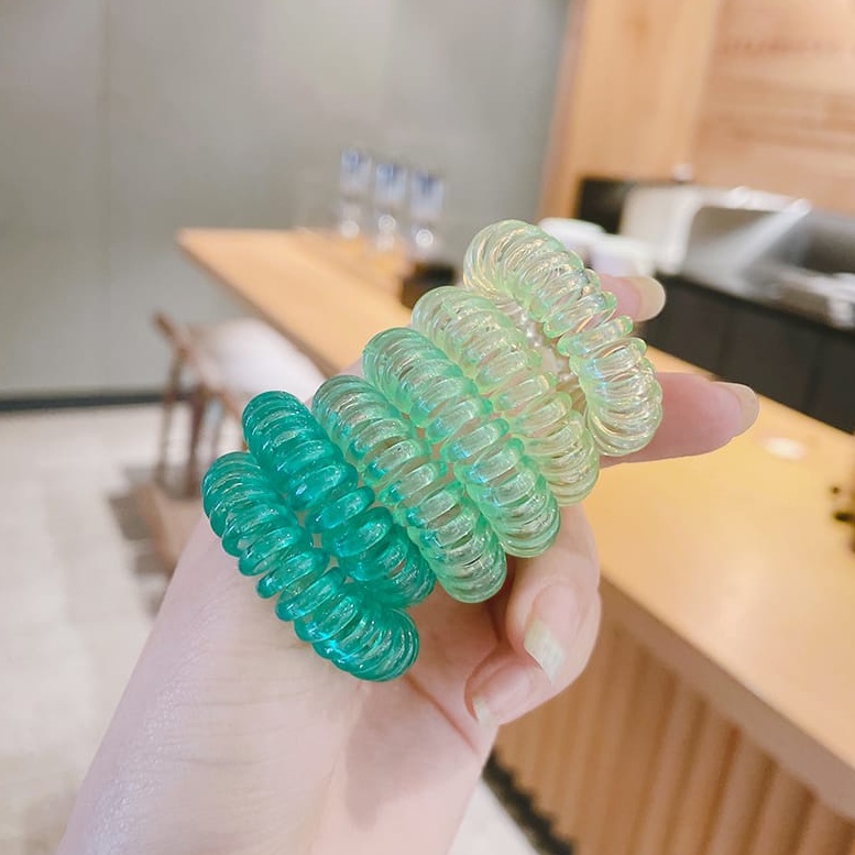 Set 9 Pcs Ikat Rambut Spiral - Aksesoris Rambut Anak Wanita
