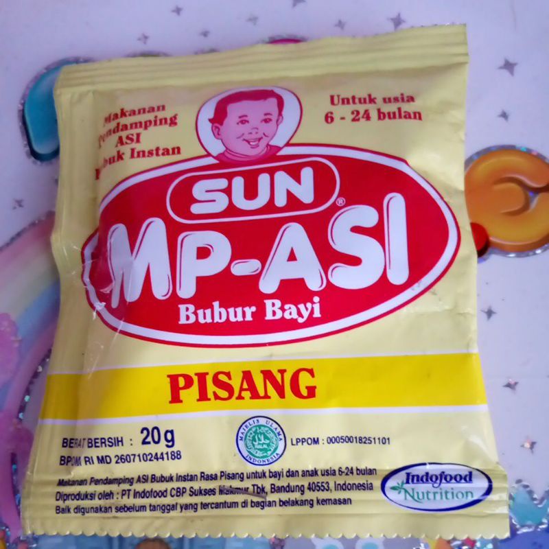 SUN Mpasi Bubur Bayi Susu Biskuit Sachet Beras Merah 20gr Mp-asi Mp Kacang Hijau Pisang Ubi Ungu Sereal