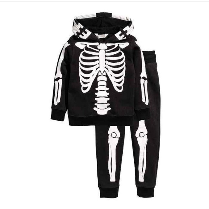 Baju Branded H*M Sweater Hoodie & Joger Skeleton