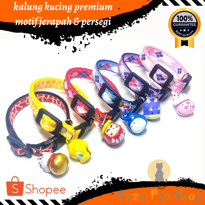 kalung kucing motif premium lonceng karakter / kalung kucing import / kalung kucing lonceng