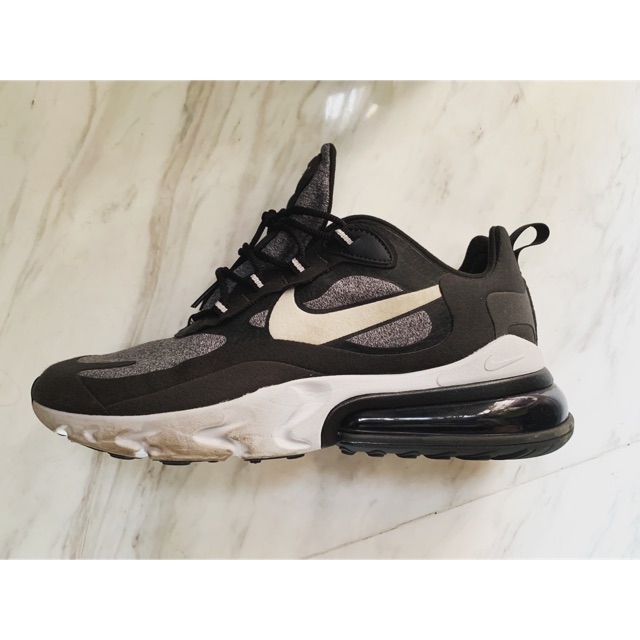 Sepatu Nike Air Max 270 React Black White US 11 / EUR 45 Bekas / Second