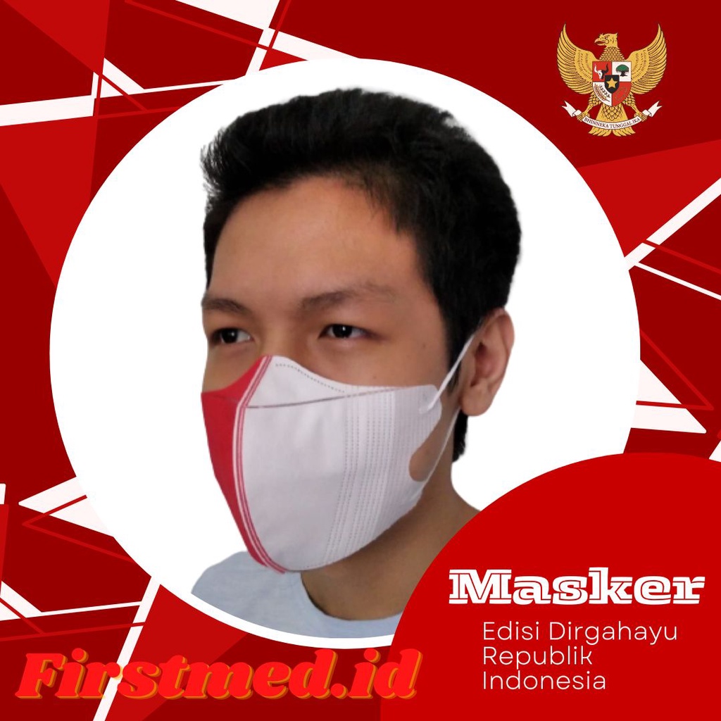 MASKER DUCKBILL MERAH PUTIH JSP MASKER DUCKBILL JSP EDISI KEMERDEKAAN ISI 50 PCS MASKER 17 AGUSTUS