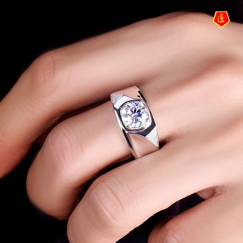 [Ready Stock]Men's Personality Elegant Moissanite Ring