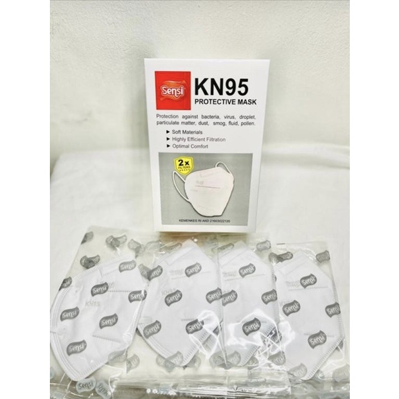 Sensi KN95 Protective Mask 6ply Double Filter Original isi 20 pcs